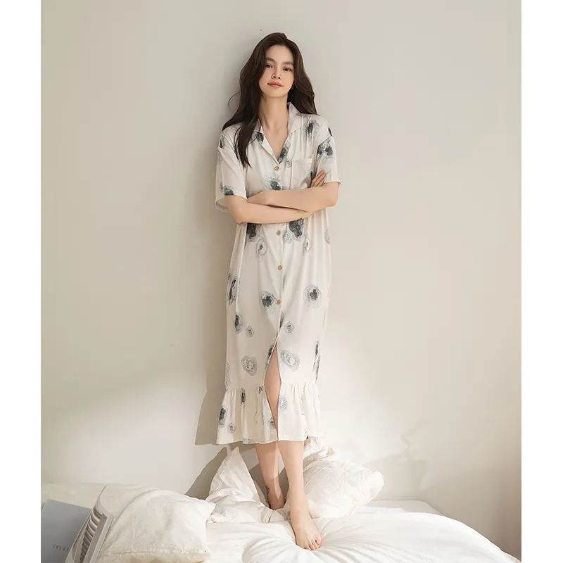BONAS Nightgown Women's Artistic Ink-6
