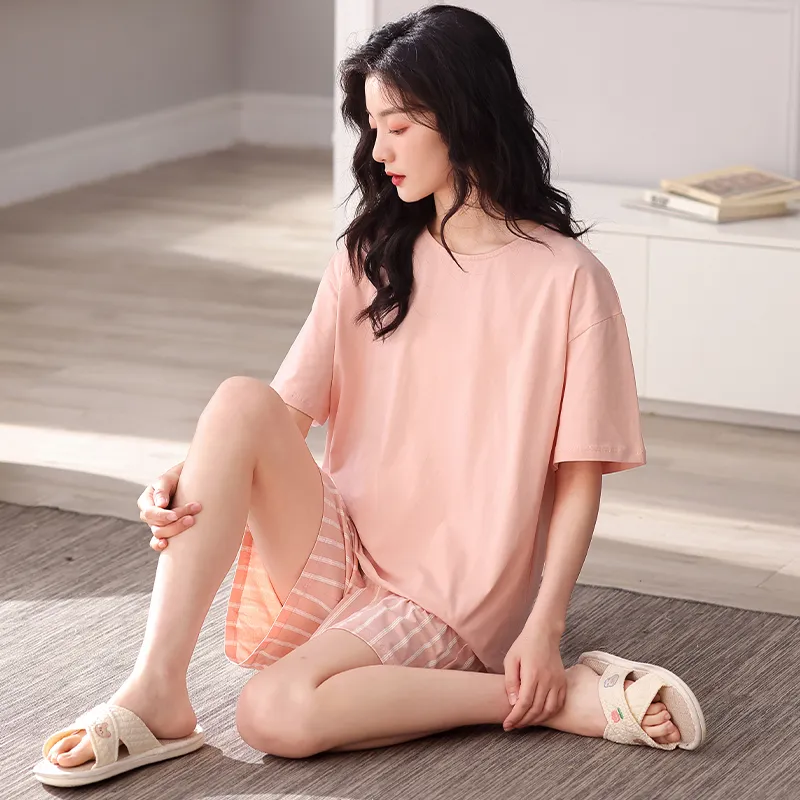 BONAS Pajama Set Women's Light Pink-4
