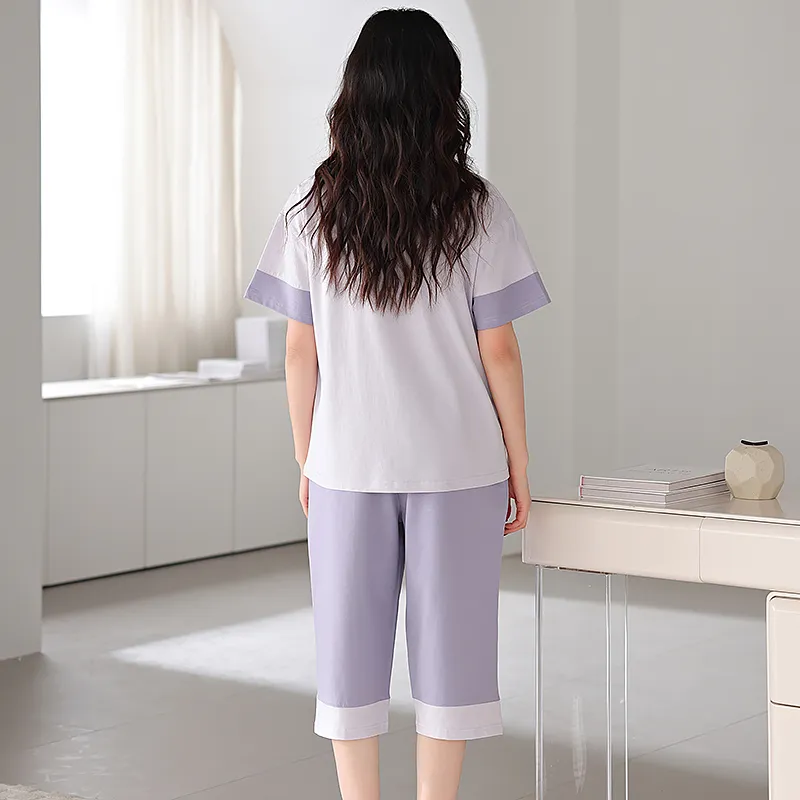 BONAS Pajama Set Women's Purple-6