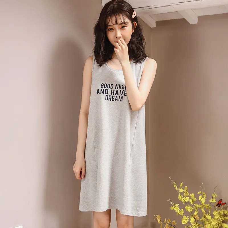 BONAS Nightgown Women's Light Gray-3