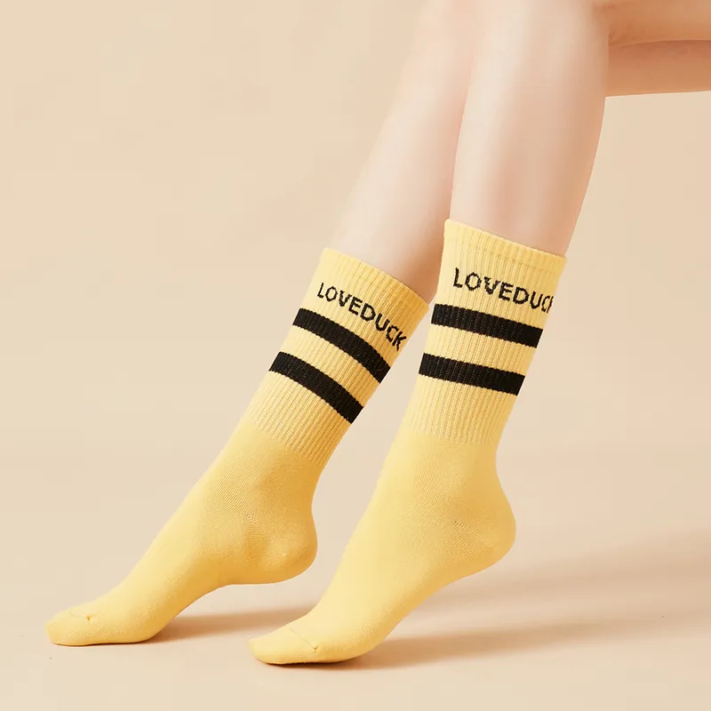 BONAS Mid Calf Socks Women's 3 Pack Mixed Color-1