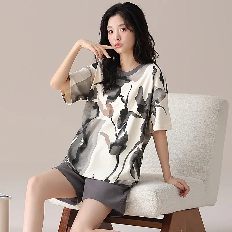 BONAS Pajama Set Women's Ink Wash-3