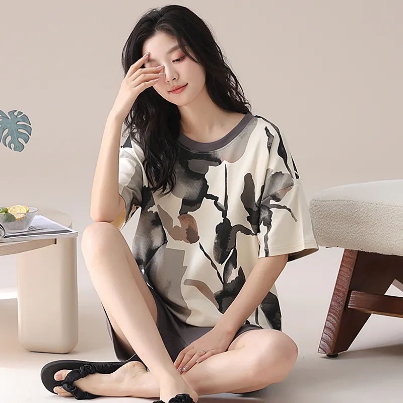 BONAS Pajama Set Women's Ink Wash-5