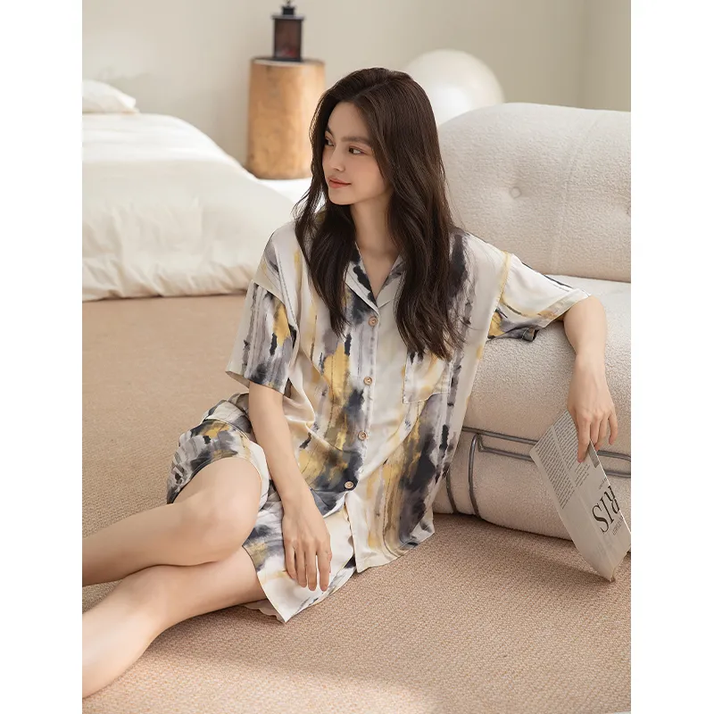 BONAS Pajama Set Women's Artistic Blended-3