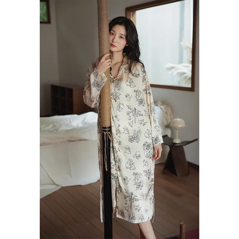 BONAS Nightgown Women's Graffiti Rabbit-6
