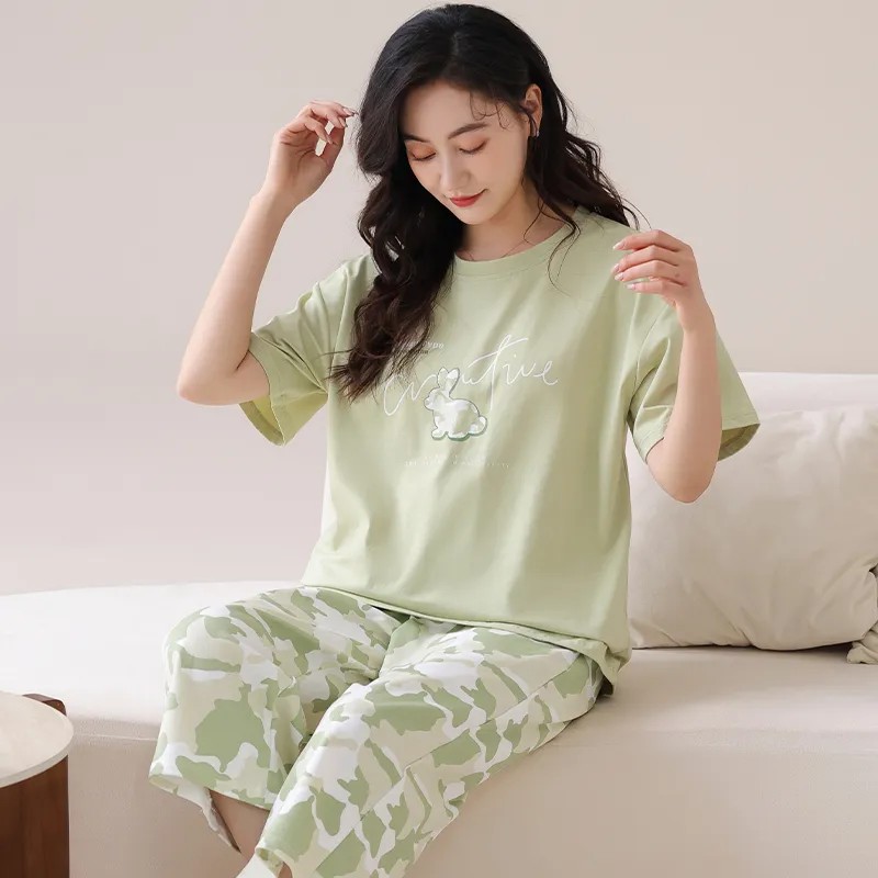 BONAS Pajama Set Women's Traced Bunny-4