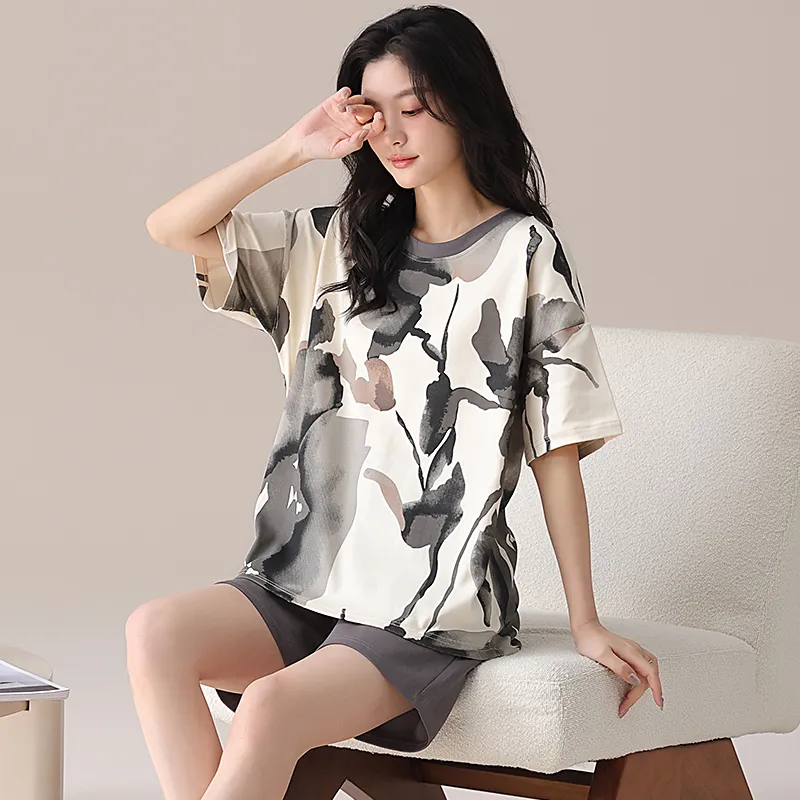 BONAS Pajama Set Women's Ink Wash-2