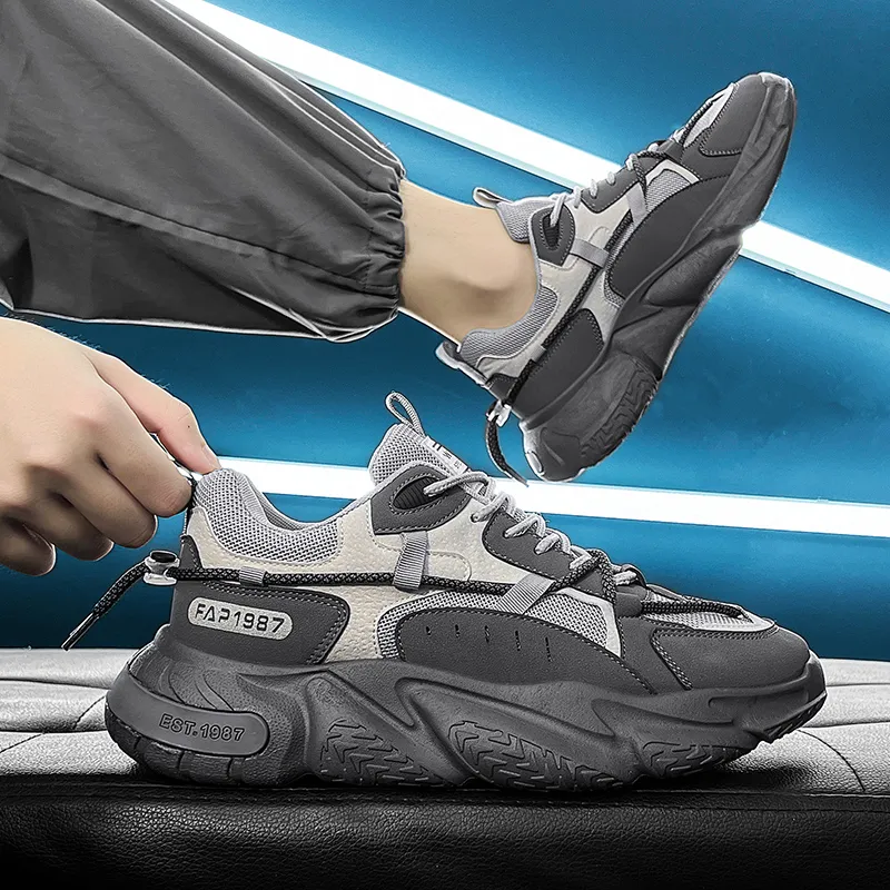 Bull Charm Slip-Resistant Chunky Sneakers Men's-4