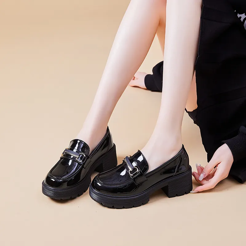 Bull Charm Loafers Women's Black-2