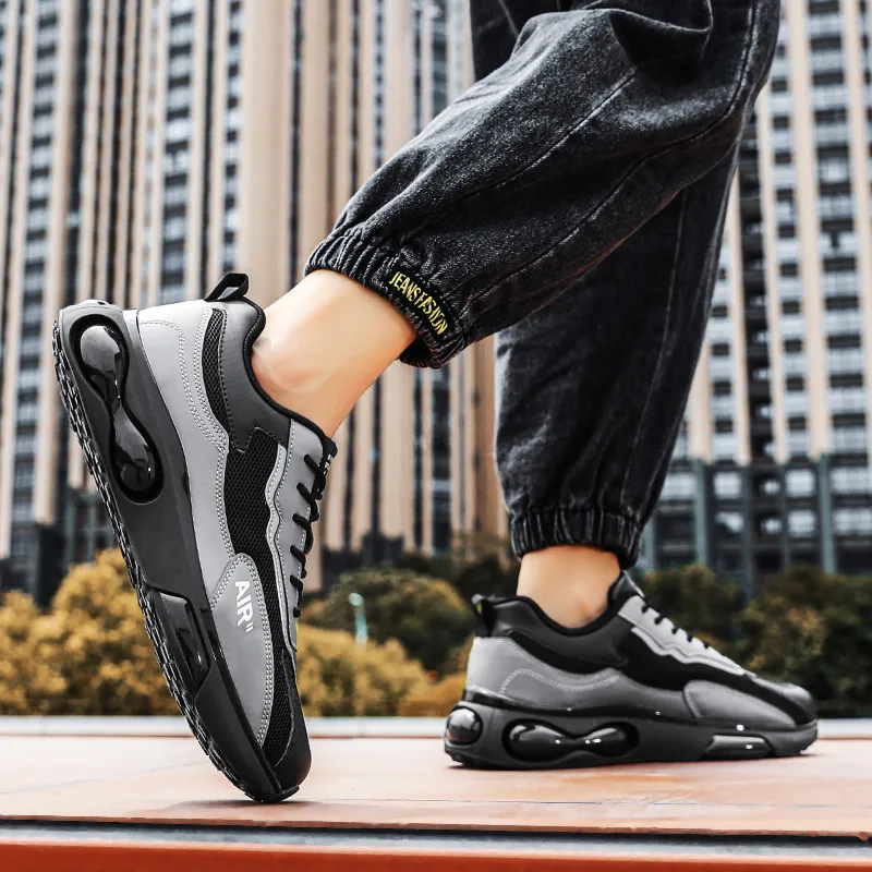 Bull Charm Slip Resistant Water Resistant Casual Shoes Men's Black-6