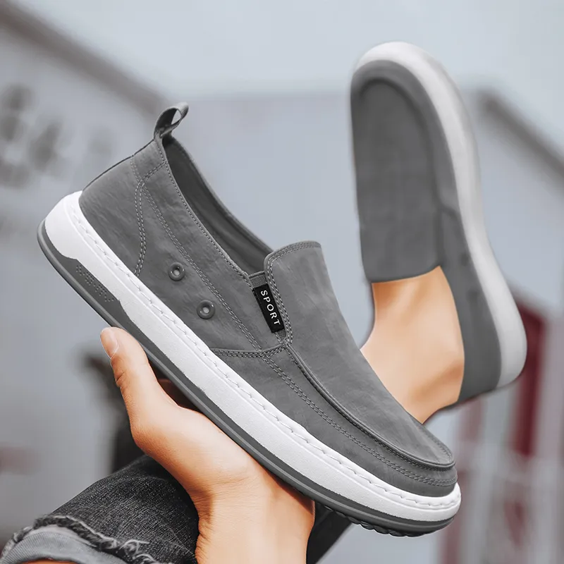 Bull charm Men's Casual Shoes Men Low Top Gray/Black/Green-5