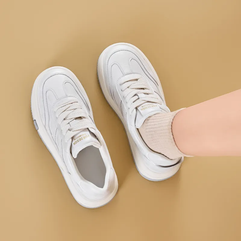 Bull Charm Wear Resistant Height Increasing Low Top Skateboard Shoes Women's-8