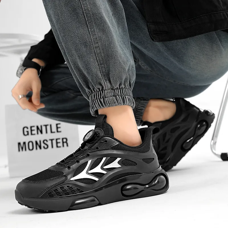 Bull Charm Low Top Casual Shoes Men's Black-6