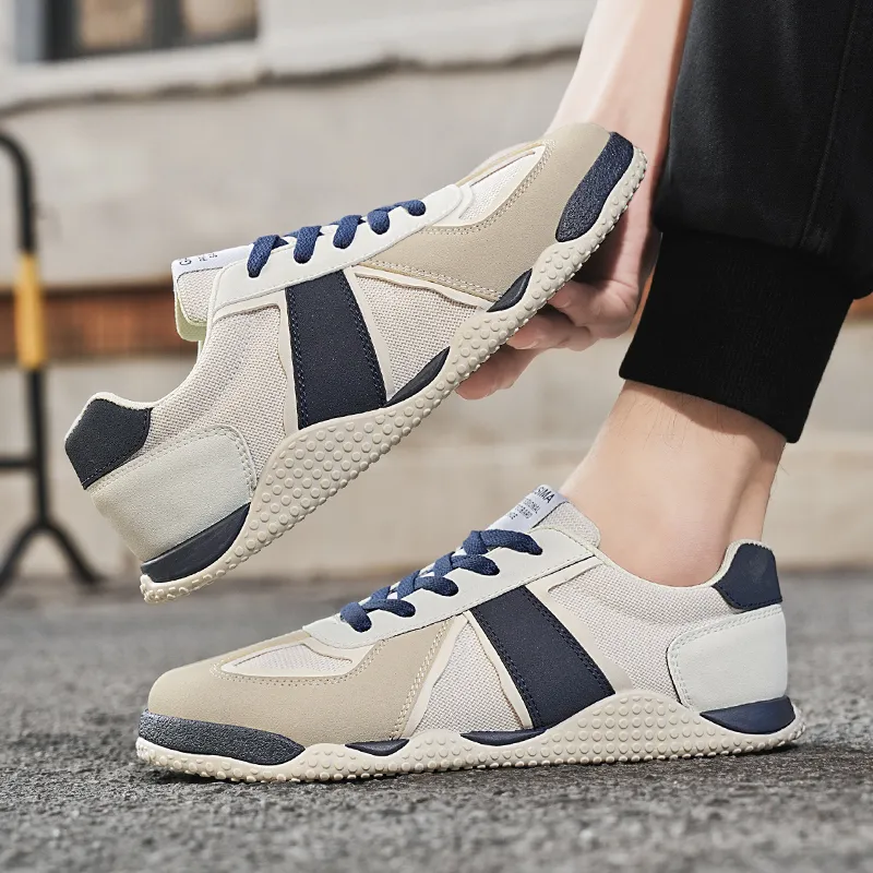 Bull charm Casual Shoes Men Low Top Beige Blue/Beige Gray/Beige Black-3