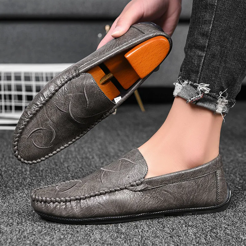 Bull charm Loafers Men Black/Brown/Gray-14
