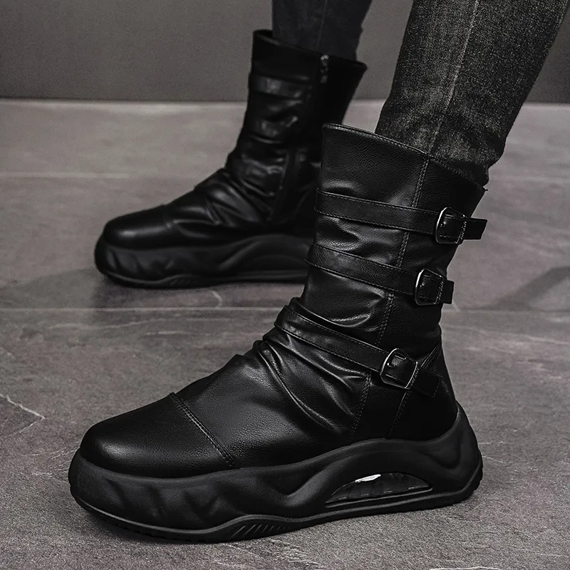 Bull Charm Ankle Boots Men's Black-1