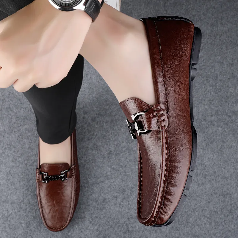 Bull charm Men's Casual Shoes Men Low Top Black/Dark Brown-6