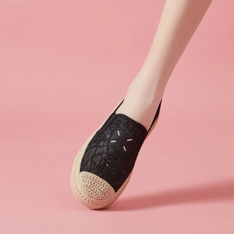 Bull charm Espadrilles Women's Apricot/Black-10