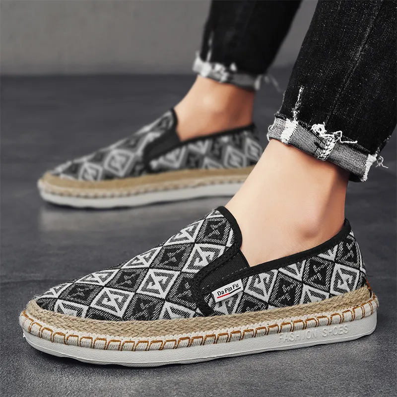 Bull charm Espadrilles Men Beige/Black-1