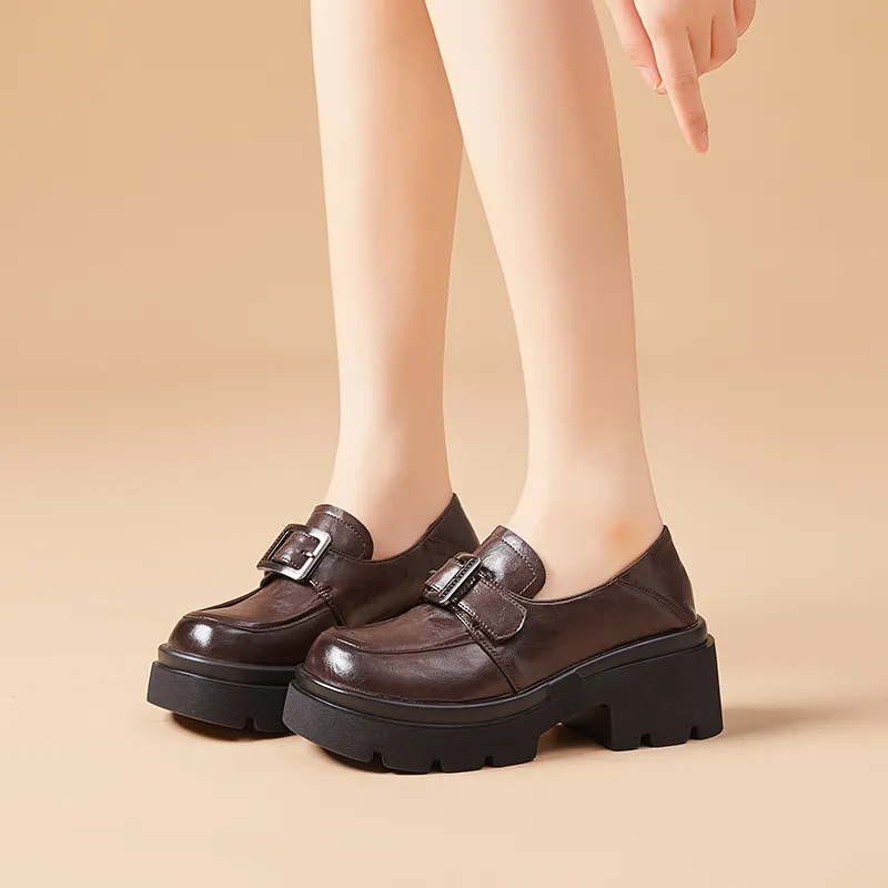 Bull Charm Chunky Heel High Heels Women's-8