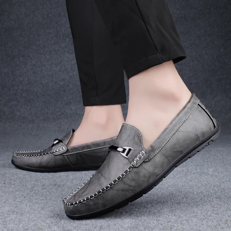 Bull charm Men's Casual Shoes Men Low Top Black/Gray-9