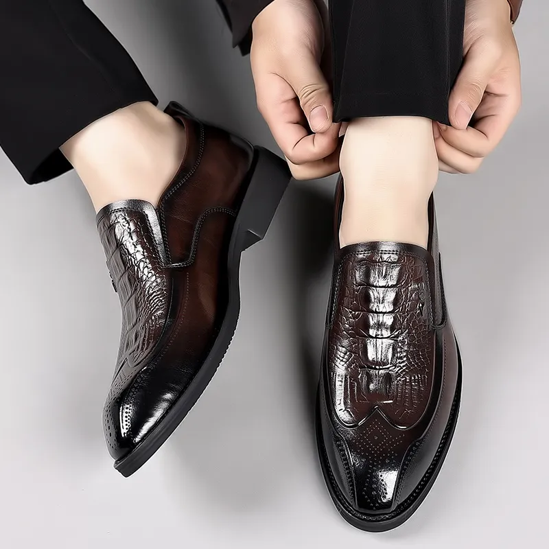 Bull charm Dress Shoes Men Low Top-9