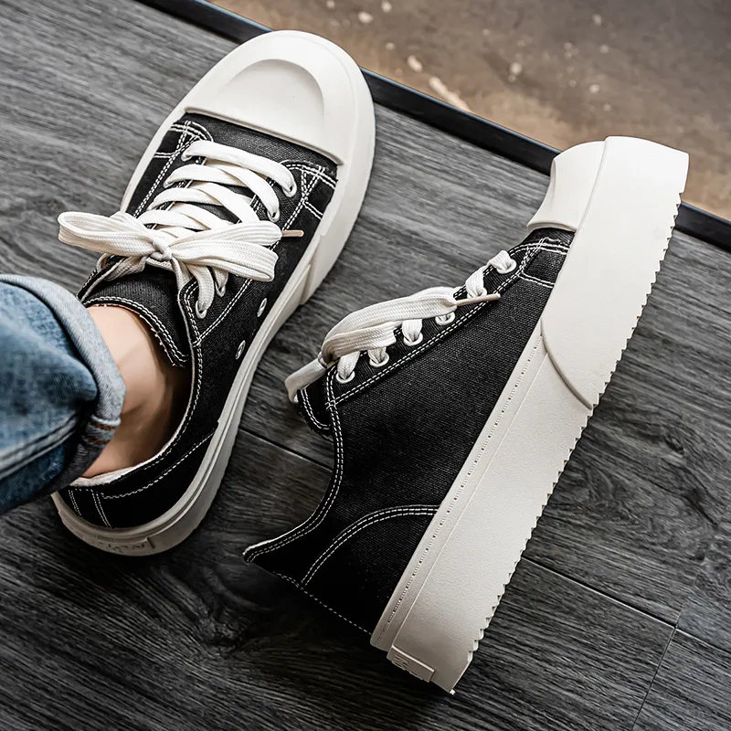Bull Charm Skateboard Shoes Men's Black-5