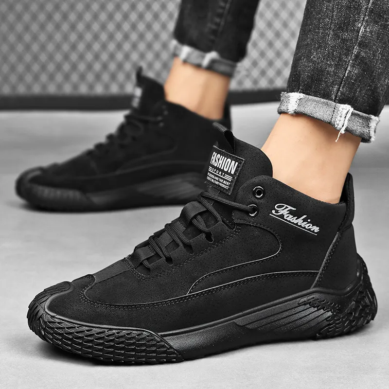 Bull charm Men's Casual Shoes Men Low Top Black/Gray/Khaki-1