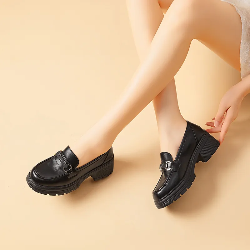 Bull Charm Loafers Women's Black-1