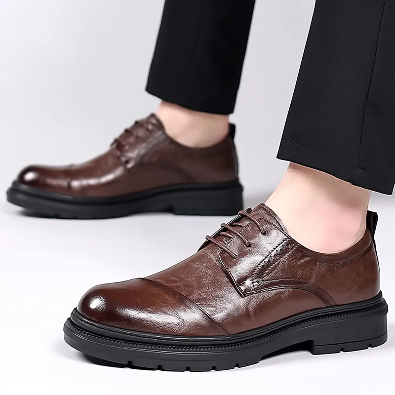 Bull charm Men's Casual Shoes Men Low Top Black/Brown-8