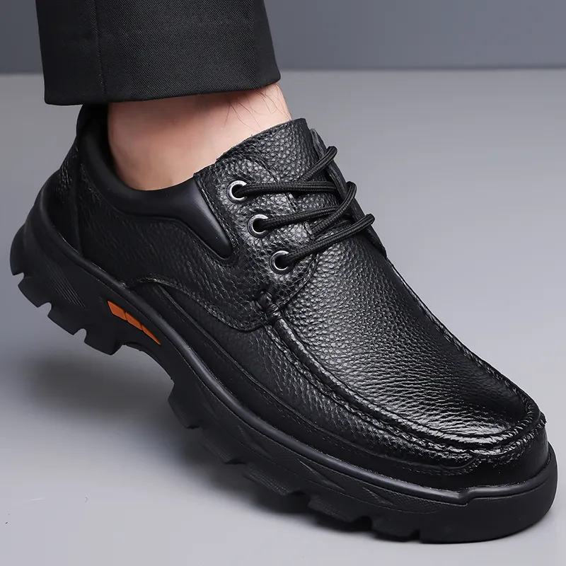 Bull charm Men's Casual Shoes Men Low Top Black/Brown-2