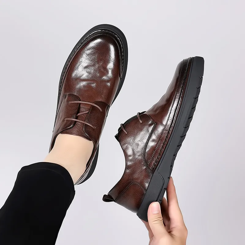 Bull charm Men's Casual Shoes Men Low Top Black/Brown-11