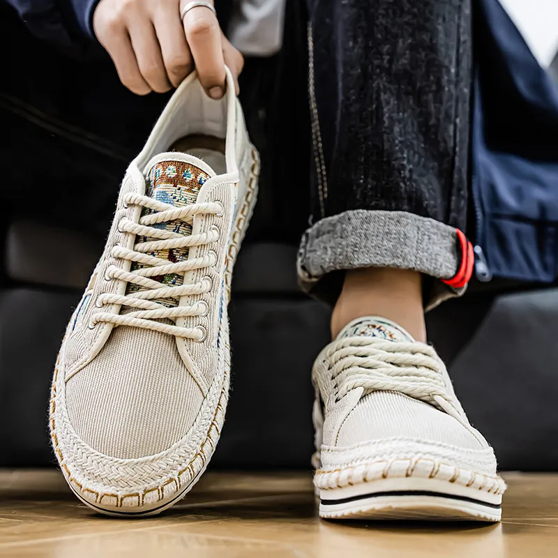 Bull Charm Abrasion Resistant Low Top Canvas Shoes Men's-3