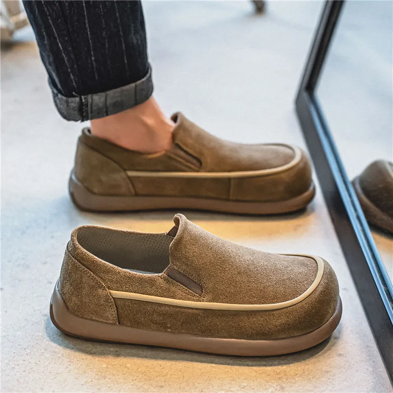 Bull charm Men's Casual Shoes Men Low Top Khaki/Black/Chestnut-14
