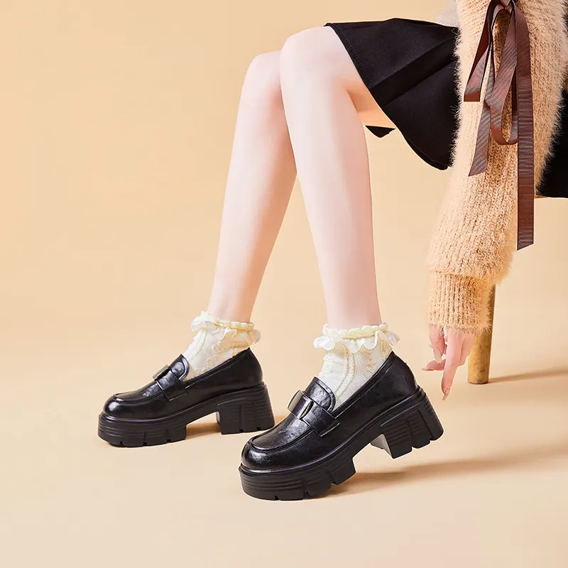 Bull Charm Loafers Women's Black-5