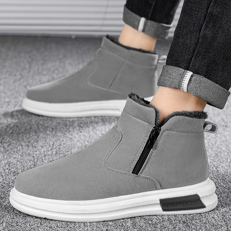 Bull charm Snow Boots Men Black/Gray/Khaki-7