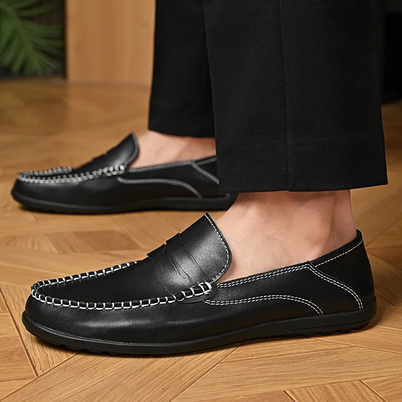 Bull charm Loafers Men Black/Gray-2