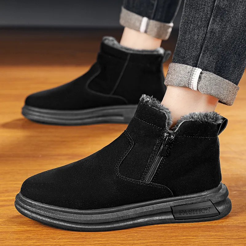 Bull charm Snow Boots Men Black/Gray/Khaki-2
