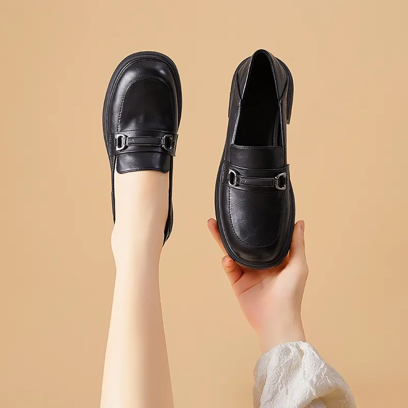 Bull Charm Loafers Women's Black-5