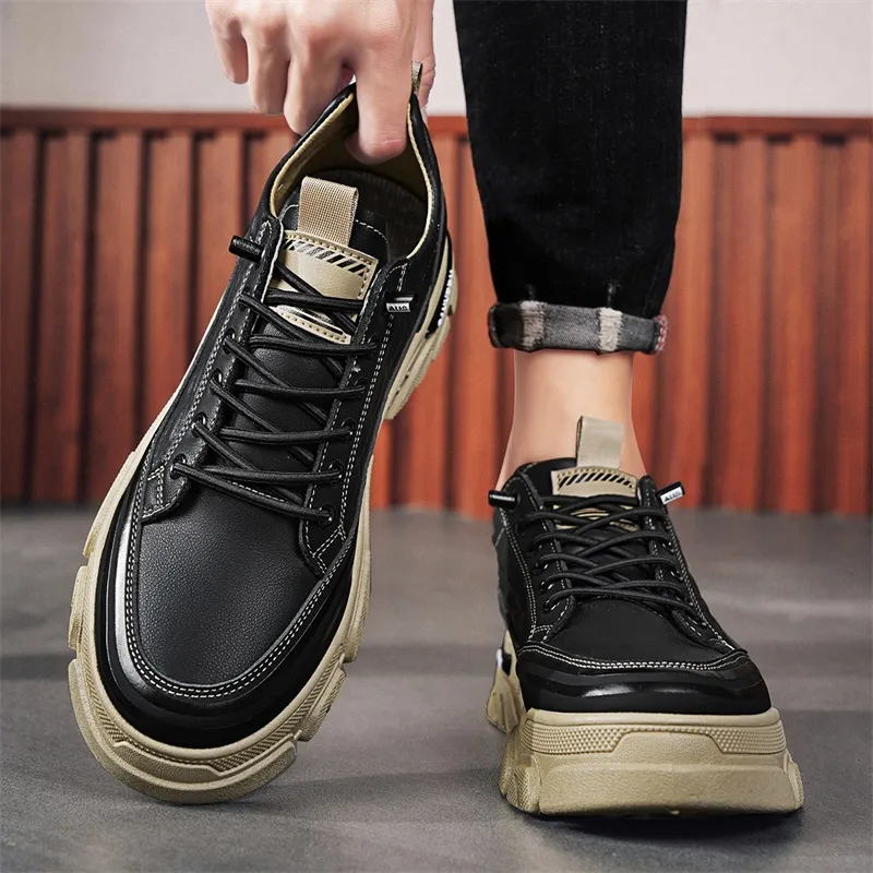 Bull Charm Abrasion-Resistant Low-Top Chunky Sneakers Men's-14