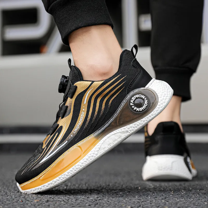 Bull charm Casual Shoes Men Low Top Gray Blue/Black Yellow-11