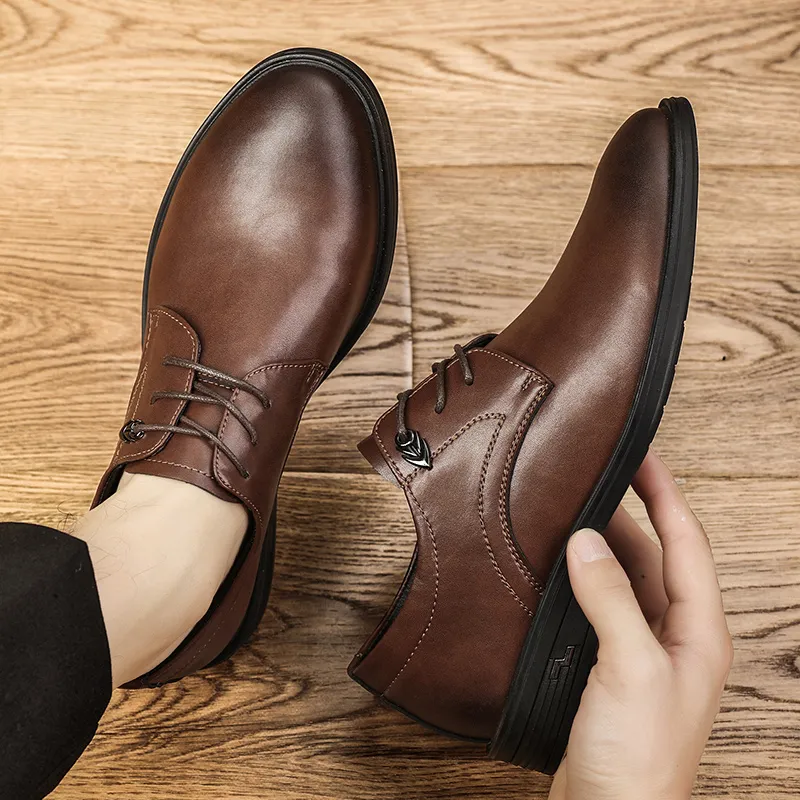 Bull charm Dress Shoes Men Low Top-7