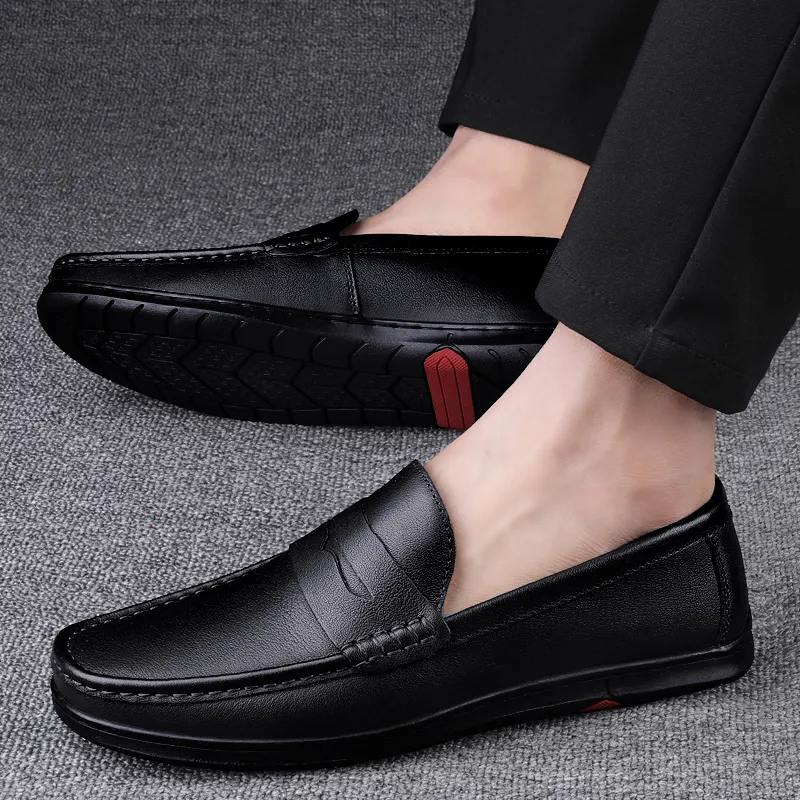 Bull charm Men's Casual Shoes Men Low Top Black/Brown-5