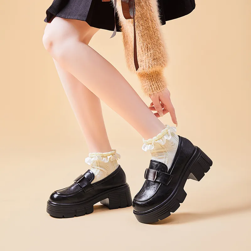 Bull Charm Loafers Women's Black-4