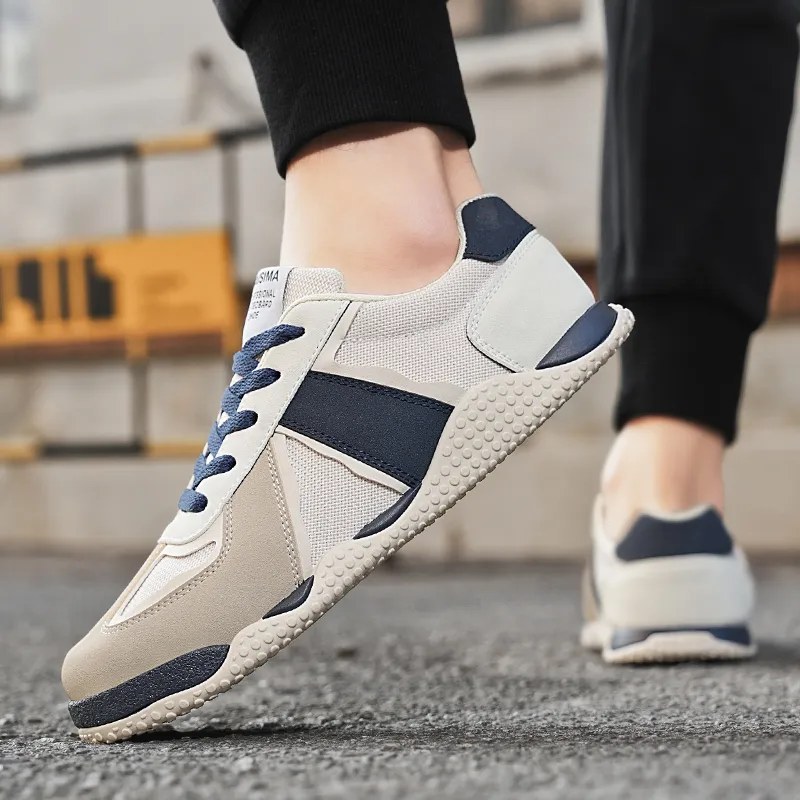 Bull charm Casual Shoes Men Low Top Beige Blue/Beige Gray/Beige Black-5