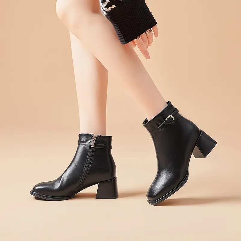 Bull Charm Ankle Boots Women's Black-1