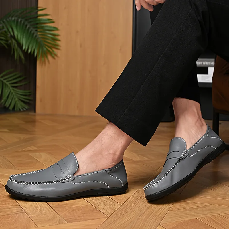 Bull charm Loafers Men Black/Gray-10