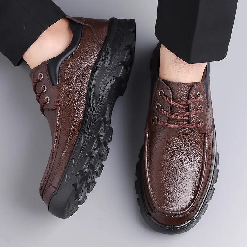 Bull charm Men's Casual Shoes Men Low Top Black/Brown-11