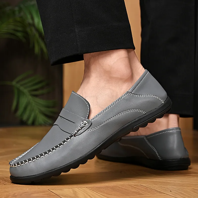 Bull charm Loafers Men Black/Gray-11