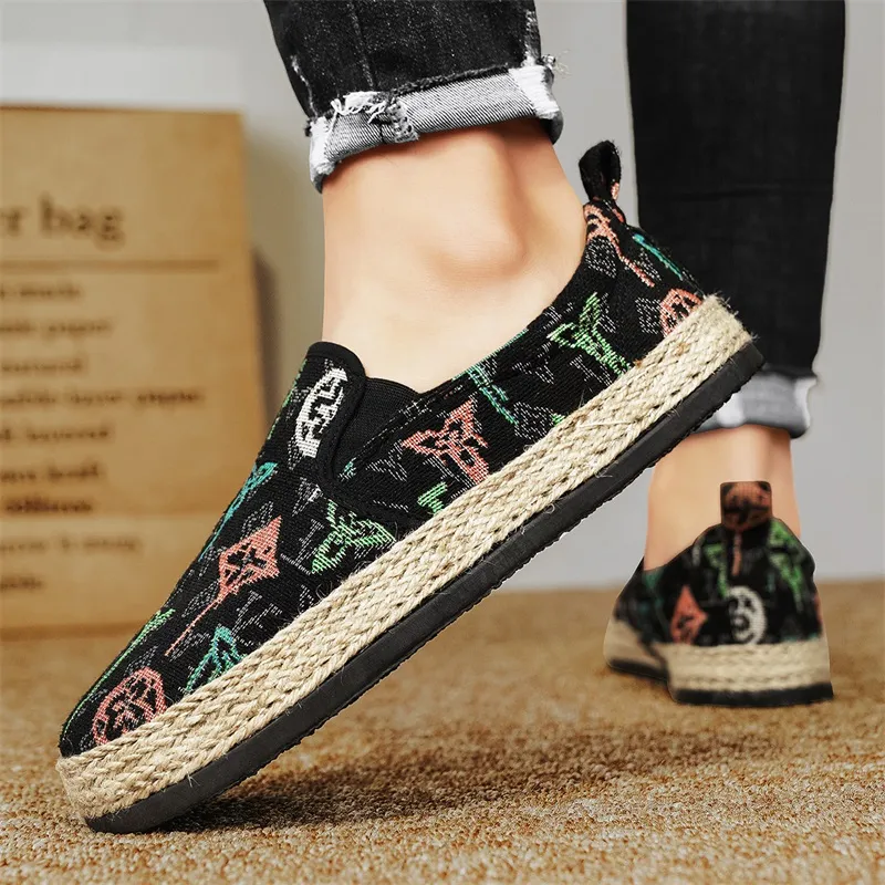Bull charm Espadrilles Men Beige/Black-7